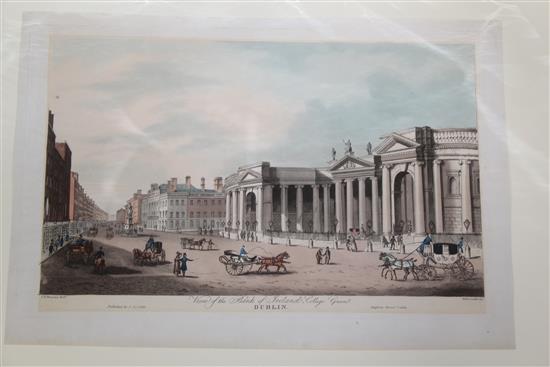 Henry Brocas after Samuel F. Brocas Topographical views of Dublin, 11 x 17.5in. overall, unframed